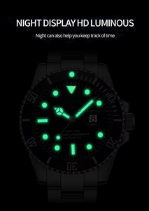 Orologio Automatico Luminoso Impermeabile 100m con Logo Personalizzato OEM, Alta Qualità, Movimento Giapponese NH35, Orologi Meccanici da Polso per Uomo - Product Image 5
