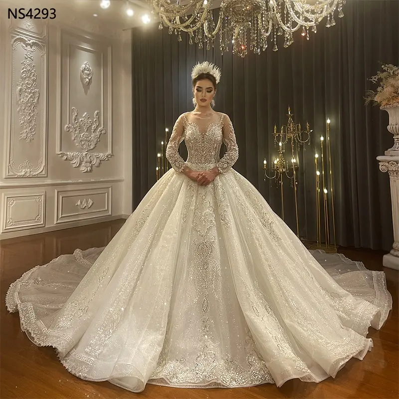 Jancember NS4293 Gaun Pengantin Ibu dari Pengantin Sederhana Prom Gading untuk Pernikahan dengan Kerudung 2022