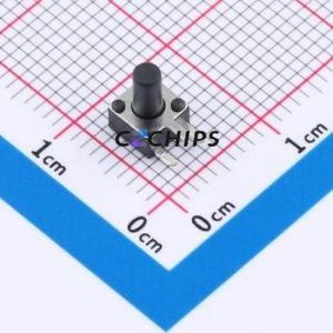 TSA45513-071D332DA Tactile Switch Bent Lead Through Hole-3P,4.5x4.5mm Switch Single Pole Single Throw Round Button 1.8N 4.5mm - Product Image 1