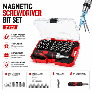 Professional 21PCS Magnetic Screwdriver <b>Bit</b> Set for Home & Repair 90023B Magnetic <b>Secure</b> Grip on Small Screws for Prec - Product Image 4