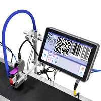 DMX Printer TIJ Inkjet layar sentuh 10 inci, Printer Inkjet Label tanggal kode Batch otomatis Online