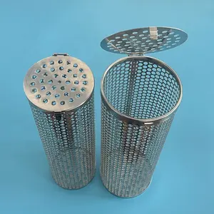 essential Bbq tool for barbecue net tube Stainless steel wire mesh cylinder rolling grill rolling grilling basket