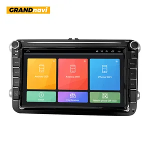 GrandNavi วิทยุติดรถยนต์ VW Passat Polo,วิทยุสเตอริโอ Gps แอนดรอยด์2 Din เล่นบนรถยนต์แบบมีสาย1 + 16GB