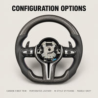 Volant de voiture personnalisé en cuir et fibre de carbone pour M3 M5 E90 E70 E72 E84 E82 E87 E53 F10 F20 F30