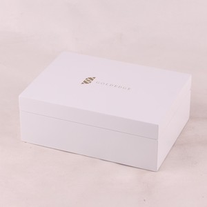 Caja de Madera MDF Lacada en Blanco de Alta Calidad Edream, con Bandeja Extraíble para Bolígrafos y Gemelos, Diseño Personalizado, Grabado Láser - Product Image 2