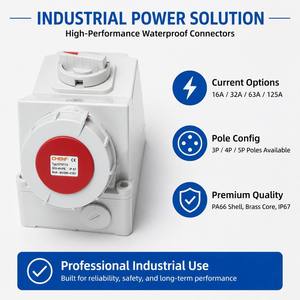 CHENF Produttore e Fornitore di Spine Elettriche Industriali 16A 32A 4P Impermeabili IP67 con Interblocco Meccanico, Installazione Standard DIN - Product Image 3