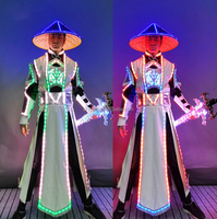 KTV bar allumer costume costume chevaleresque vêtements led vêtements scène atmosphère vêtements rue performance vêtements chapeau et épée