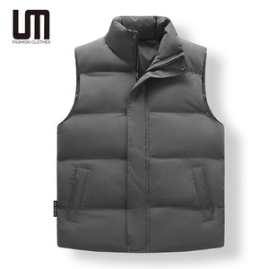 Liu Ming personalizado al por mayor nuevo Otoño Invierno Stand Collar cremallera cálido chaleco hombres Casual suelto sin mangas chaquetas chalecos - Product Image 1