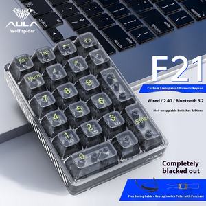 AULA F21 Wireless BT Three-Mode <strong>Numeric</strong> <strong>Keypad</strong> Mechanical <strong>Keyboard</strong> Transparent Customization - Product Image 6