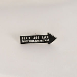 No mires hacia atrás, no vas por ese <span class=keywords><strong>camino</strong></span>, Pin esmaltado, fomenta una actitud positiva, broche, solapa, mochila, insignia, regalo Punk - Product Image 3