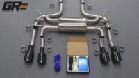 Système d'échappement Catback à valves en acier inoxydable SS304 pour Jaguar F-TYPE X152 3.0T 2014-2023, section intermédiaire arrière, silencieux à quatre sorties, amélioration du système d'échappement
