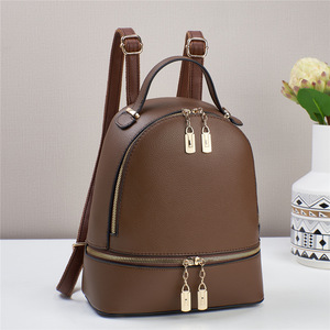 Modern Vegan Leather <b>Mini</b> <b>Backpack</b> for Women Structured Dome Fashion Daypack with Adjustable Straps 2026 - Product Image 3