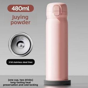 Vaso Térmico de Acero Inoxidable 316L con Aislamiento al Vacío, Gran Capacidad, Tapa con Pop-up y Pajita para Mujer, Doble Uso, Aislamiento Térmico de 12-24 Horas - Product Image 5
