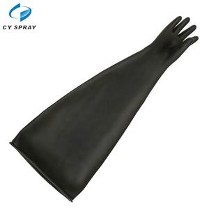 Guantes de chorro de arena para gabinete de chorro de arena 65cm de largo Material de goma negra - Product Image 5