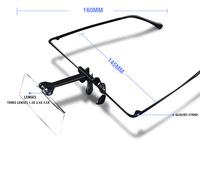 MG19157 Head-Mounted Eyewear-Type High-Magnification 1.5X/2.5X/3.5X Multi-Lens ABS Acrylic Lens Repair and Surgical Magnifier