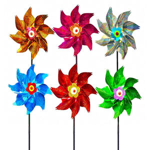 Wind Sculpture Spinner Garden Moulin à Vent Décoratif Multicolore Pour