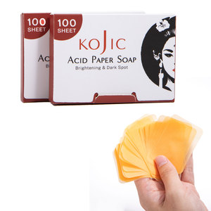Tamaño de viaje 100 Uds. Papel de regalo de jabón de Ácido Kójico de bolsillo soluble portátil para lavado de manos y <span class=keywords><strong>Fcae</strong></span> - Product Image 1