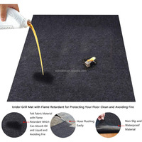 Tapis de protection de sol personnalisables, double face, ignifuges et résistants à l'huile, pour cuisine extérieure et barbecue, résistants à la chaleur