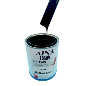 B202 tinggi Gloss cat semprot 2k internasional cat hitam jual panas Dealer 2k cat mobil warna Solid pigmen untuk mobil Badan otomatis - Product Image 1
