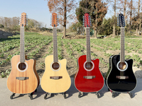 Custom Aiersi Solid Spruce Top 12 String Electric Acoustic Guitar With 4-Band Pickup Glossy 41 Inch Folk String Instrument