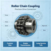 Accouplement à chaîne à rouleaux durable avec matériau forgé trempé, résistant à la chaleur et à la corrosion, économique et peu coûteux pour l'application