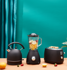Electric Kitchen Appliances Set Unique Rose <strong>Gold</strong> 3 Piece Retro Style 1.7L Kettle &amp; 2 Slice <strong>Toaster</strong> &amp; 1.5L Blender Set - Product Image 2