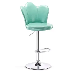 Ticari mobilya modern bar tabureleri sandalyeler bar sayacı için deri bar sandalyesi gece kulübü için kadife bükülmüş sandalye