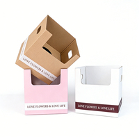 Boîte Cadeau Florale Premium Portable en Carton Rigide Ondulé pour Plantes, Fleurs et Pots – Emballage en Gros avec Logo Personnalisé