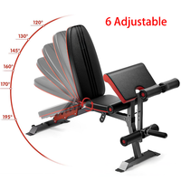 Banc de musculation réglable pour la maison avec chaise de fitness pliable en acier et en métal pour la musculation