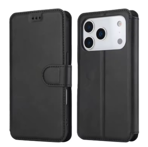 Business Brieftasche Leder Flip Case für iPhone 18 17 Air 16E 16 15 14 13 12 11 18 Pro Max XS 8 <span class=keywords><strong>7Plus</strong></span> SE mit Kartenfächern Stoßfeste Hülle - Product Image 1