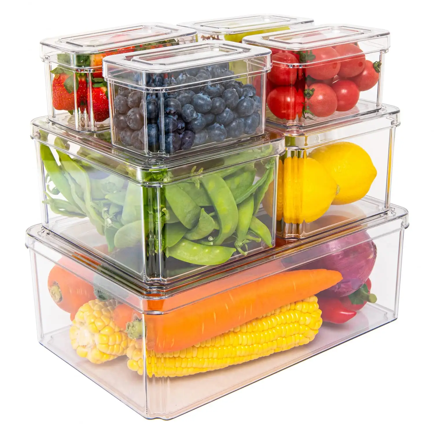 منظم Ref للثلاجة قابل للتكديس للفاكهة بإنتاج خالي من BPA بأفضل سعر