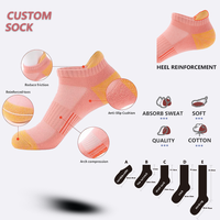 Chaussettes de cheville de course pour femmes Chaussettes d'entraînement rembourrées en coton athlétique Femmes