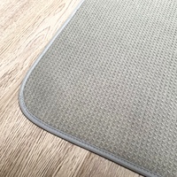 Tapis de séchage pour vaisselle en microfibre gaufrée pour comptoir de cuisine, tapis de séchage pour verres à vin, tapis de protection pour plats chauds, tapis de séchage en caoutchouc