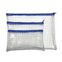 Bolsa de Malla de PVC Transparente Personalizada con Logotipo, Bolsa Impermeable con Cierre para Oficina, Carpeta de Archivos, Estuche para Documentos