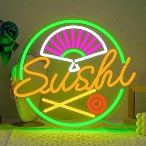 Enseigne néon LED sur le thème de la <span class=keywords><strong>cuisine</strong></span> asiatique, motifs Ramen, Pho, Sushi pour bar à nouilles japonais, restaurant de <span class=keywords><strong>cuisine</strong></span> asiatique, vitrine de magasin - Product Image 5