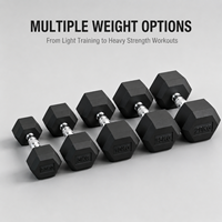 Mancuernas Hexagonales de Goma AUGER al por Mayor, de 1-50 kg, Pesas Comerciales para Gimnasio con Logotipo Personalizado OEM ODM