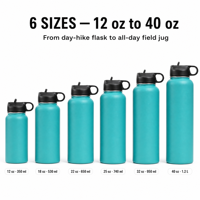 Bouteille d'eau isotherme en acier inoxydable 304, grande capacité 32oz/40oz, couleur dégradée, pour la gym, les sports et les activités de plein air