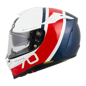 Casco Integrale Hjc Rpha 70 Bianco Blu Rosso in Fibra Composita per Moto - Product Image 1