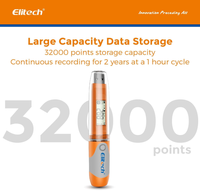 Elitech RC-51H Pencatat Data Suhu dan Kelembapan Model Pena Layar LCD IP67 Perekam PDF Otomatis 32000 Titik Dapat Digunakan Kembali Rantai Dingin
