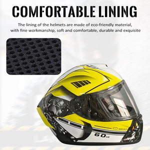 Casco de Motocicleta Integral, Equipo para Motociclistas, Casco para Motocicleta para las Cuatro Estaciones, Transpirable, Fácil de Poner y Quitar - Product Image 2