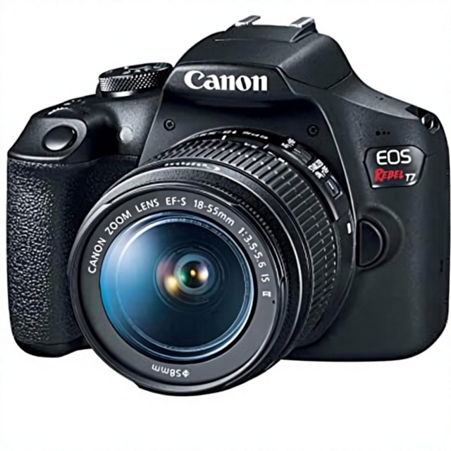 For EOS Rebel T7 DSLR Camera EF-S 18-55mm F/35-56 II Lens Kit 24MP APS-C Sensor Full HD Video Built-in Wi-Fi Image