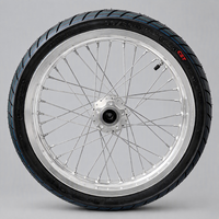 Ensemble de pneus de route Supermoto 17 pouces avec finition chrome argenté 70/90-17 et 90/80-17 pour Surron Light Bee X Motocross