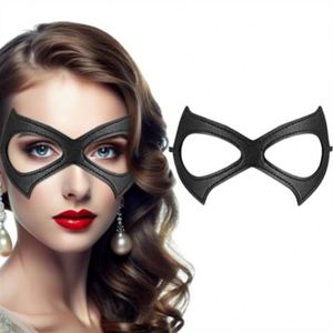 Stocked Black Women's Halloween Cat <b>Mask</b> Facemask Cosplay PU Leather Masquerade <b>Mask</b> Woman Costume Face <b>Eye</b> <b>Mask</b> for GIfts - Product Image 1