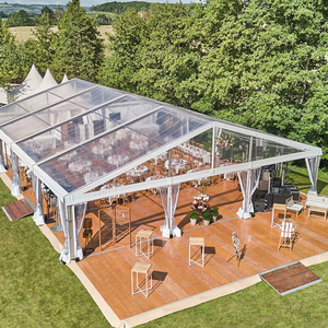 Carpas blancas con forma especial para bodas, fiestas, ferias comerciales, grandes eventos al aire libre, con paredes laterales. - Product Image 6
