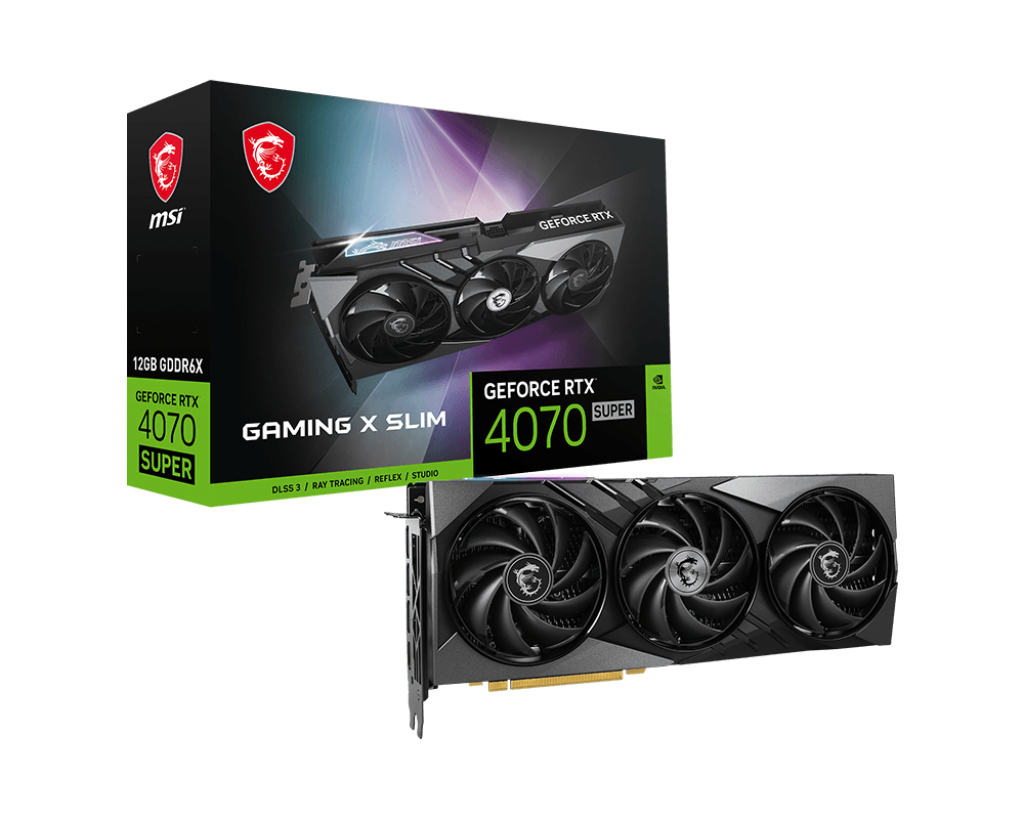 【新品・未開封】GeForce RTX 4070 12GB MSI Geforce RTX 4070 SUPER 12G GAMING X SLIM - Gaming GPU