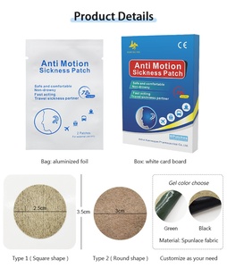 Suministro de fábrica Parche antimareos, mentol, alcanfor, alivio del <span class=keywords><strong>vómito</strong></span>, venta al por mayor con muestra gratis - Product Image 5