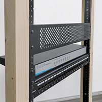 Rackworks Heavy Duty acier au carbone noir enduit de poudre Rack Rail Set Rack Case Accessoires