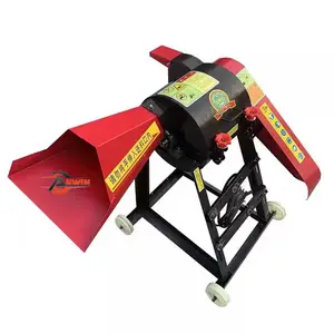 Fresh Forage Corn Straw Beating Machine Green Feed Fermentation Hammer Crusher Motor Chaff Cutter Multifunctional Provided 220V