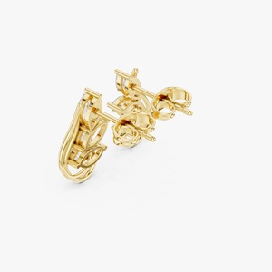 Excellent Quality Elegant Diamond Leaf Branch Stud Earrings for Women with Sparkling CZ <b>Stones</b> for Daily and Party Wear for Sale - Product Image 2