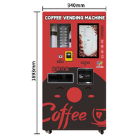 Precio de fábrica automático VFresh con sistema de pago con tarjeta de crédito para centros comerciales máquina expendedora de café